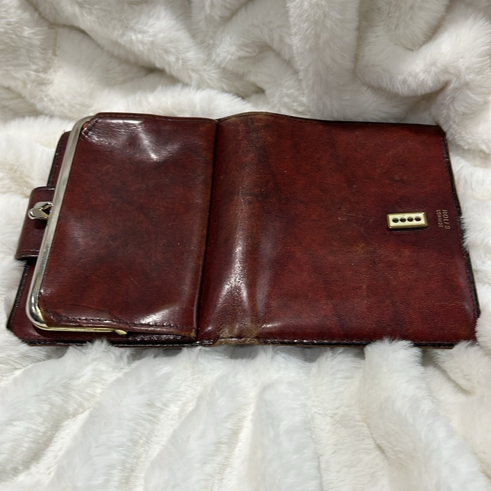 Vintage Rolf’s Cowhide Leather Hand Made Stitched Key Lock Bifold Wallet - Picture 8 of 13